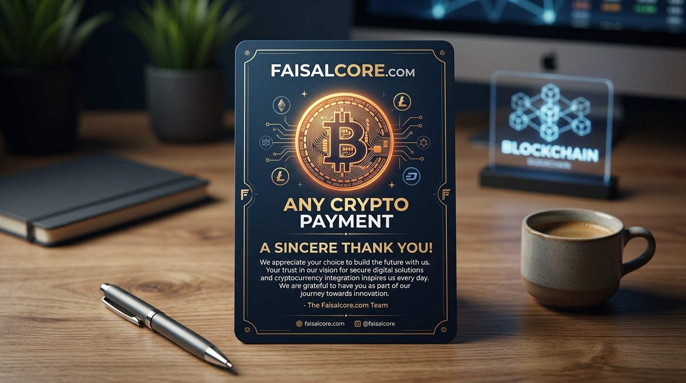Any Crypto Payment thank you card from Faisalcore